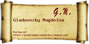 Gladovszky Magdolna névjegykártya
